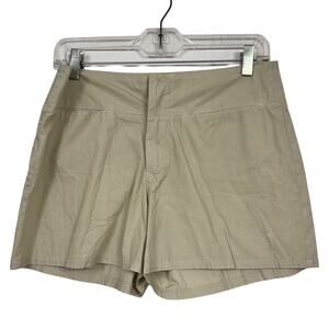 XCVI Wearables Cream Chino Shorts Womens M Casual Beachy Summer Classic Tan